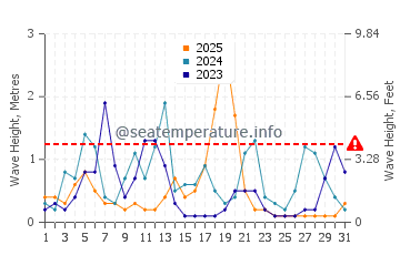 Altezza delle onde Shekvetili a gennaio