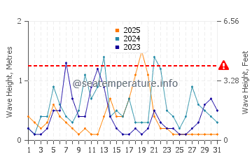 Waves height in Surmene in January