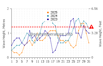 Waves height in Taganak in January