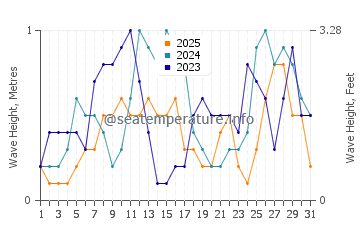 Waves height in Tapilon in January