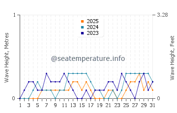 Waves height in Tarangnan in January