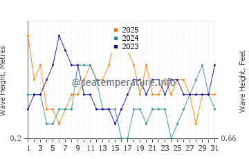Waves height in Tondi in January
