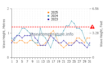 Altezza delle onde Trindade a gennaio
