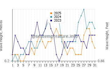 Waves height in Ungus Ungus in January
