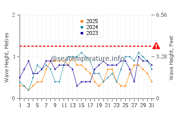 Waves height in Uson in January