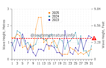 Altezza delle onde Wladyslawowo a gennaio