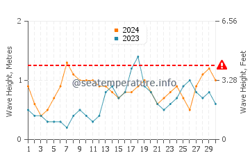Waves height in Apo Reef in November