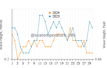 Waves height in Bosaso in November