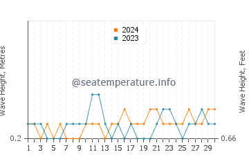 Waves height in Chinchani in November