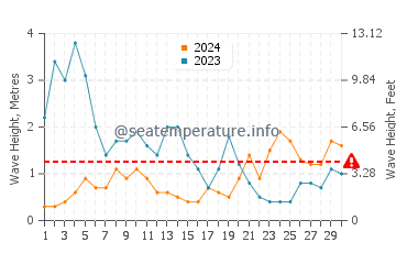 Waves height in Esteiro in November