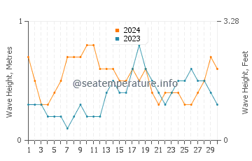 Waves height in Irirum in November