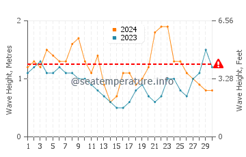 Wellenhöhe in Joinville im November