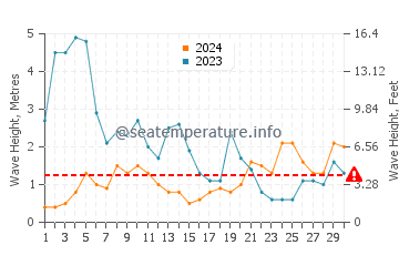 Waves height in Leca da Palmeira in November