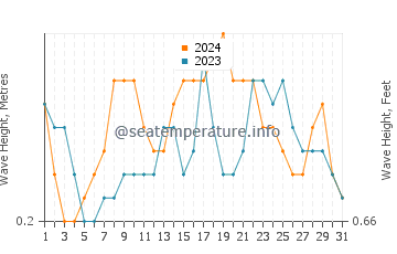 Waves height in Basiad in December