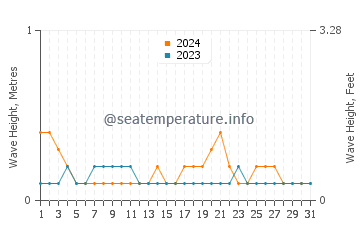 Waves height in Beypore in December