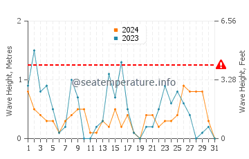 Waves height in Mimarsinan in December