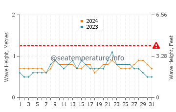 Altezza delle onde Pipa a dicembre