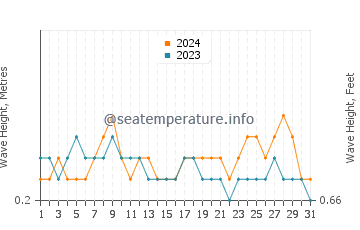 Waves height in Srivardhan in December