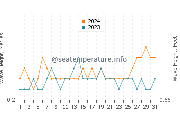 Waves height in Alor Island in May