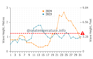Waves height in Mannar in May