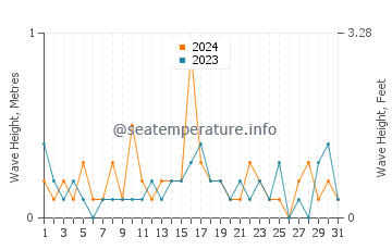 Waves height in Mount Sinai in May