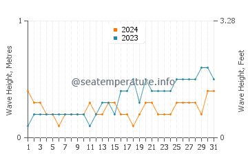 Waves height in Nalus in May