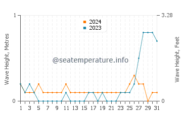 Waves height in Palhi in May