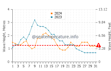 Waves height in Tamaduste in May