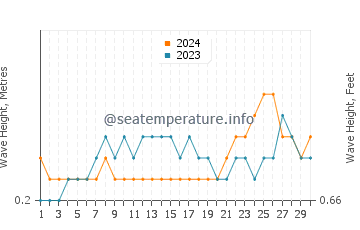 Waves height in Beypore in June