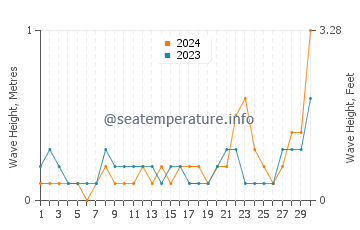 Waves height in Izumi in June