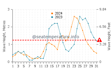 Waves height in Apo Reef in July