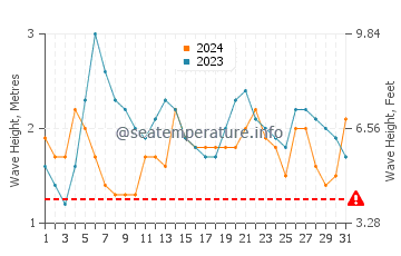 Waves height in Puncak in July