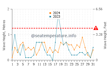Altezza delle onde Blackrock ad agosto