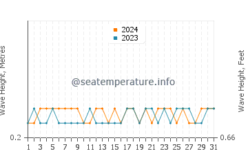 Waves height in Jambeli in August