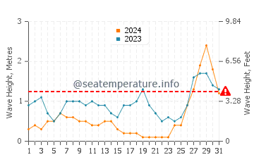 Waves height in Ransang in August