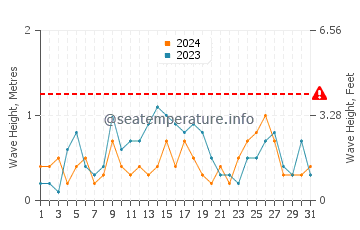 Waves height in Turkeli in August