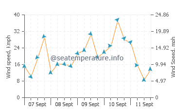Coogee wind speed and direction