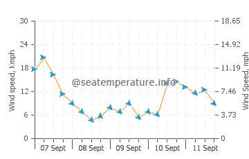 Kaka Point wind speed and direction