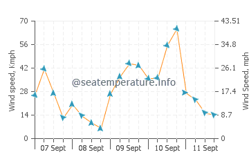 Worser Bay wind speed and direction